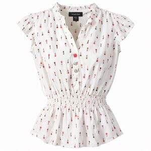 Canyon River Blues 90s Vintage Floral Peplum Top Cottagecore Whimsigoth S